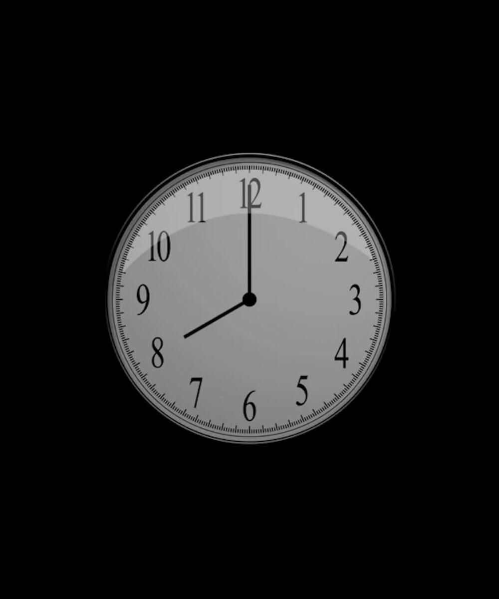 Clock striking 20:00, the night shift begins - Klok op 20:00, de night shift begint
